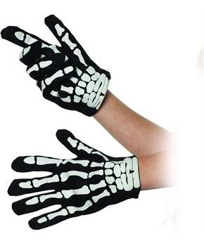 Skeleton Child Costume Gloves | One Size