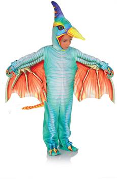 Green Pteradactyl Printed Toddler Costume Jumpsuit