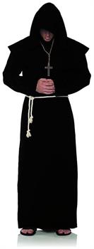 Monk Adult Costume Robe - Black