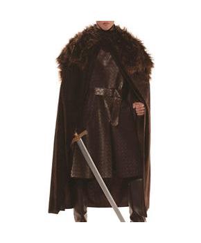 Faux Leather Print Costume Cape Male One Size