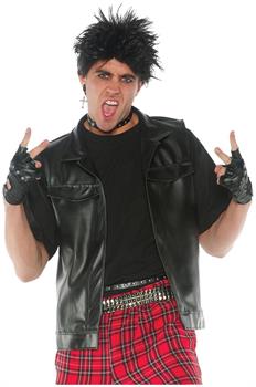 Faux Leather Rocker Vest Adult Costume
