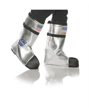 NASA Astronaut Adult Costume Boot Tops - One Size- Silver