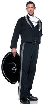 Mexican Mariachi Man Adult Costume and Hat Set