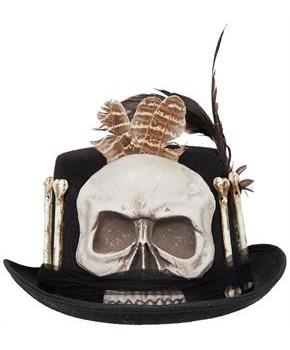 Skull and Bones Top Hat Adult Costume Accessory