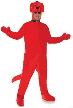 Clifford The Big Red Dog Adult Costume Jumpsuit | One Size