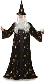Celestial Wizard Robe -Black Adult Costume