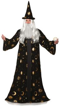 Celestial Wizard Robe -Black Adult Costume