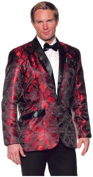 Red Jacard Jacket Adult Costume