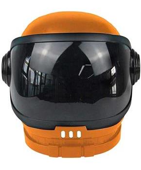 Orange Space Helmet Adult Costume Accessory