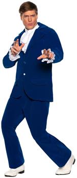 Groovy Sixties Blue Suit Adult Costume