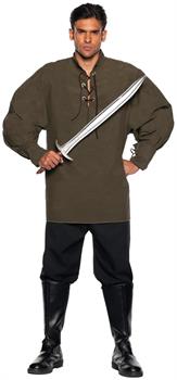 Renaissance Shirt- Khaki Adult Costume