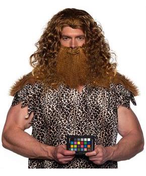 Viking Wig & Beard Adult Costume Set | Brown