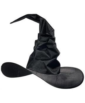 Curved Witch Hat Adult Costume Accessory | Black
