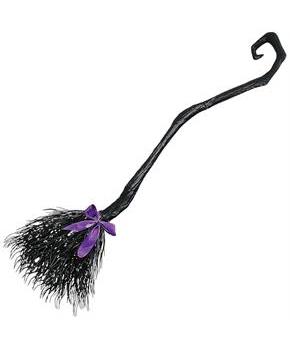 Witch Broom Black Costume Accessory
