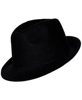 Black Felt Fedora Adult Costume Accessory