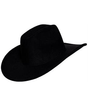 Black Bullnose Cowboy Hat Adult Costume Accessory