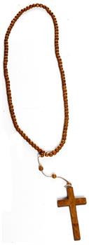 Wooden Cross Necklace Adult Costume Accessory