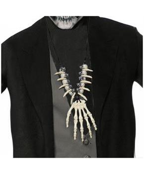 Voo Doo Skelton Hand Necklace Adult Costume Accessory