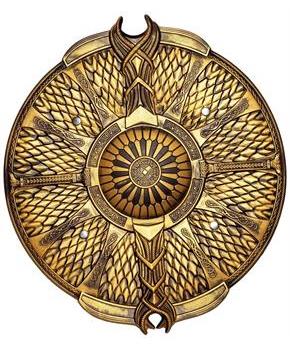 Gold Circle Shield 20 Inch Foam Adult Costume Accessory