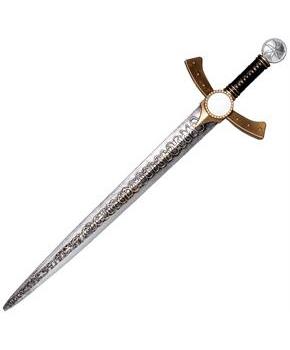 Inscription Gold & Silver Sword 30 Inch Foam Adult Costume Accessory