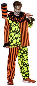 Neon Terror Blacklight Reactive Clown Adult Costume