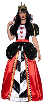 Alice in Wonderland Queen Of Hearts Adult Costume Dress