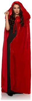 Red Tulle Cape with Extended Hood Adult Costume
