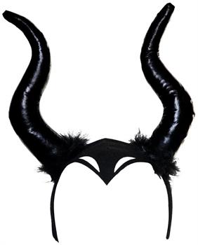 Evil Queen Headband with Attached Horns Adult Costume Accessory