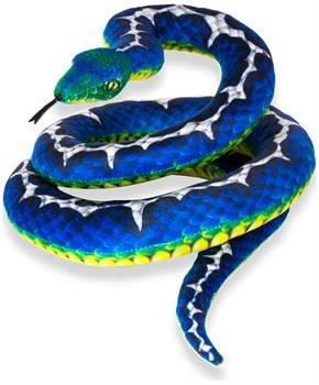 Real Planet Tree Python Blue/White 78.7 Inch Realistic Soft Plush