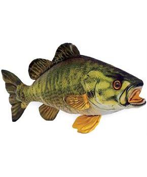 Real Planet Small Mouth Bass Green 21 Inch Realistic Soft Plush