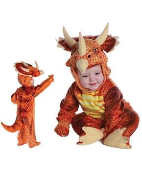 Rust Triceratops Plush Baby Costume