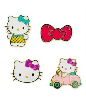 Hello Kitty Fruit 4 Piece Enamel Pin Set