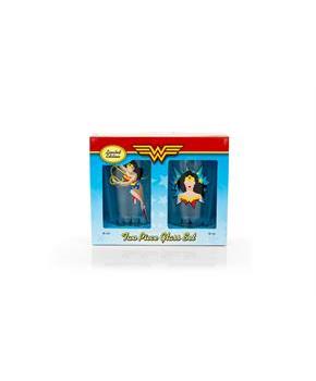 DC Wonder Woman Pint Glass Set | Two Action Packed 16-Ounce Cups | Set Of 2