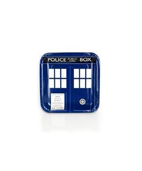 Doctor Who 9" TARDIS Square Paper Plates, Set of 8