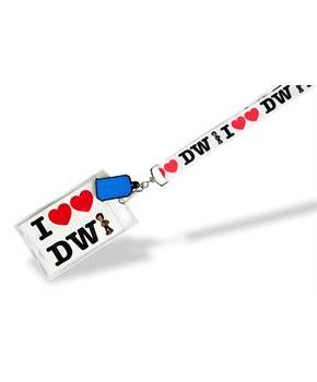 Doctor Who Lanyard: "I Heart the Doctor" with 2D TARDIS Charm