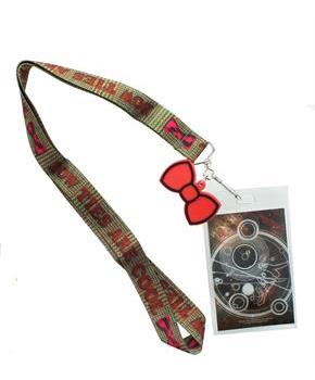 Doctor Who Lanyard: "Bow Ties Are Cool" with 2D Bow Tie Charm