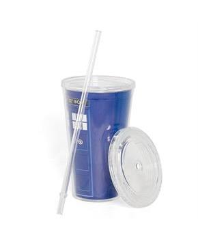 Doctor Who 16oz TARDIS Carnival Cup with Lid and Straw