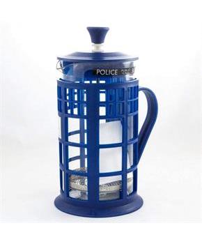 Doctor Who 34oz Tardis French Press | Glass Carafe | Plunger | Filter