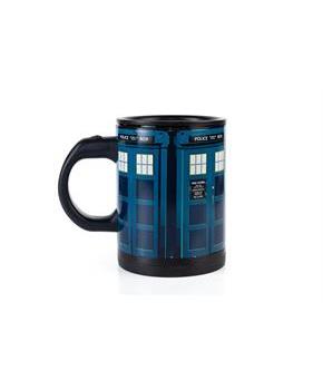 Doctor Who TARDIS 12oz Self-Stirring Coffee Mug | Automatic Mixing Travel Cup