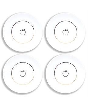 Disney Snow White Apple 4 Piece Porcelain 7" Plate Set