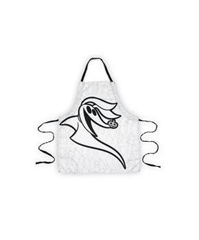 Nightmare Before Christmas Zero Apron - Kitchen Accessory - White & Black Ties