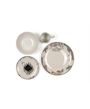 Harry Potter Marauder's Map 4-Piece Porcelain Place Setting Set