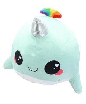 Glitter Galaxy 12-Inch Rainbow Spout Blue Narwhal Collectible Plush