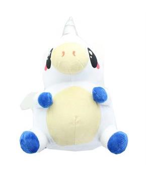 Glitter Galaxy 12-Inch Blue Hair White UniCow Collectible Plush