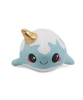 Glitter Galaxy 6-Inch Cute Ice Cream Cone Horn Blue Narwhal Collectible Plush