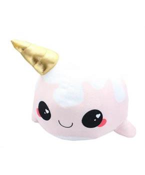 Glitter Galaxy 12-Inch Ice Cream Cone Horn Pink Narwhal Collectible Plush