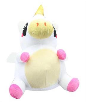 Glitter Galaxy 12-Inch Rainbow Hair White UniCow Collectible Plush