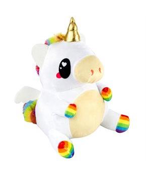 Glitter Galaxy 12-Inch Rainbow White UniCow Collectible Plush