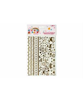 Glitter Galaxy Gold Shimmer Temporary Tattoo Sheet Wave 1