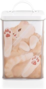Cat In A Box Storage Tin | Metal Food Storage Container | Perfect For Cat Treats